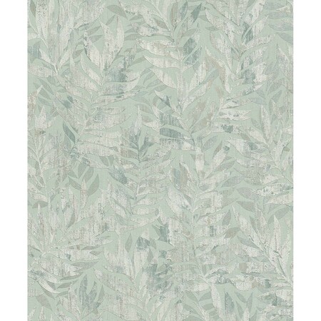 Manhattan Comfort Lakeland Beck Green Leaf 33 ft L X 209 in W Wallpaper BR4096-561272